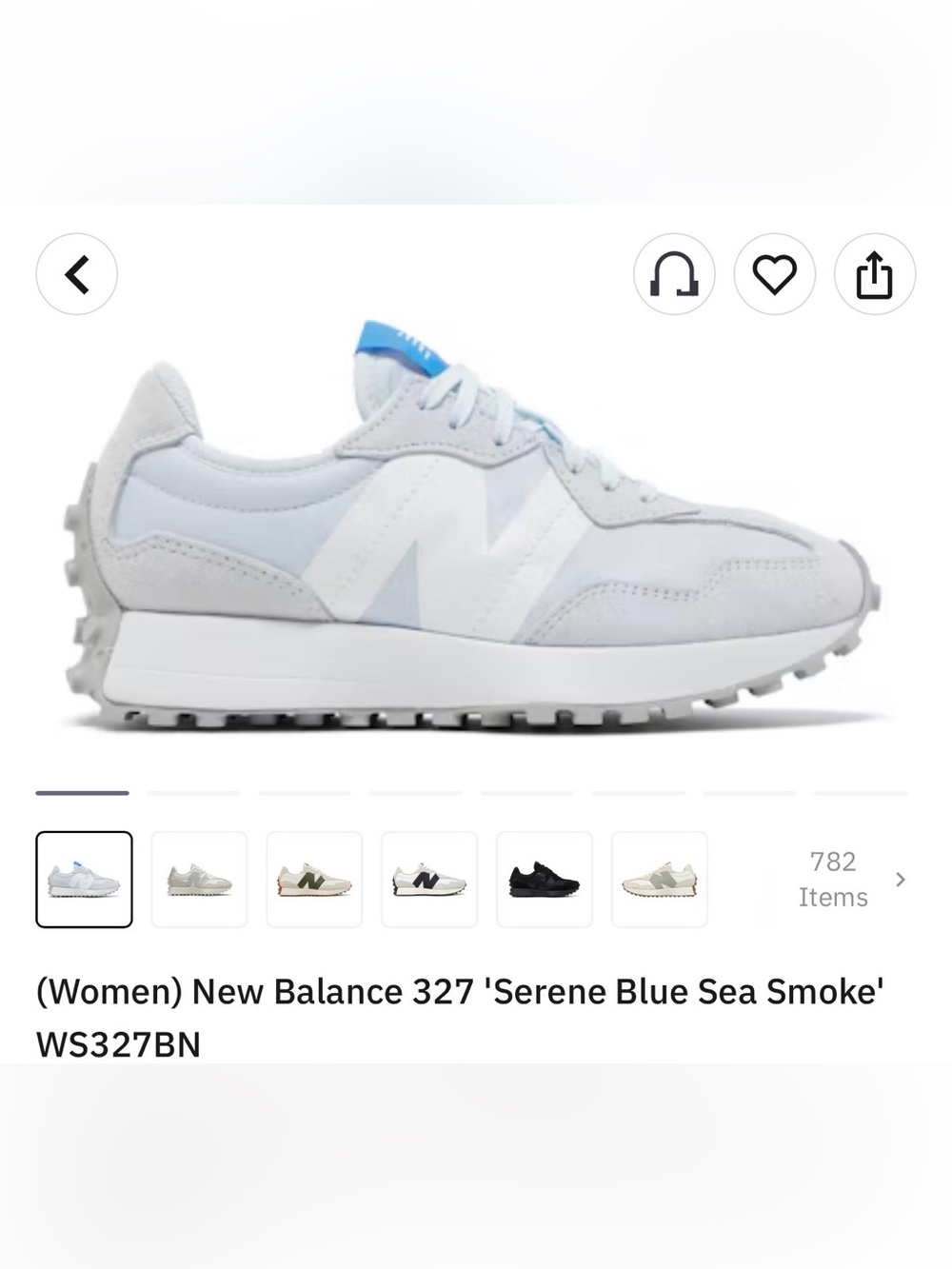 New Balance 327 'Blue Sea Smoke 9 - Picture 8 of 8
